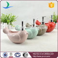 YSb10022 available color ceramic hand soap dispenser bird shape